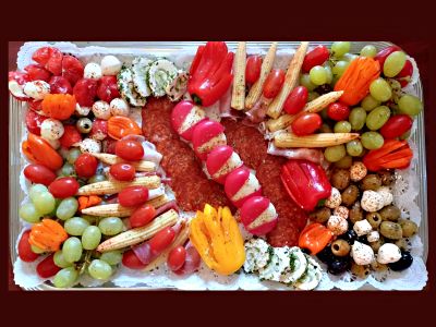 Speisen Catering italienische Salamiplatte